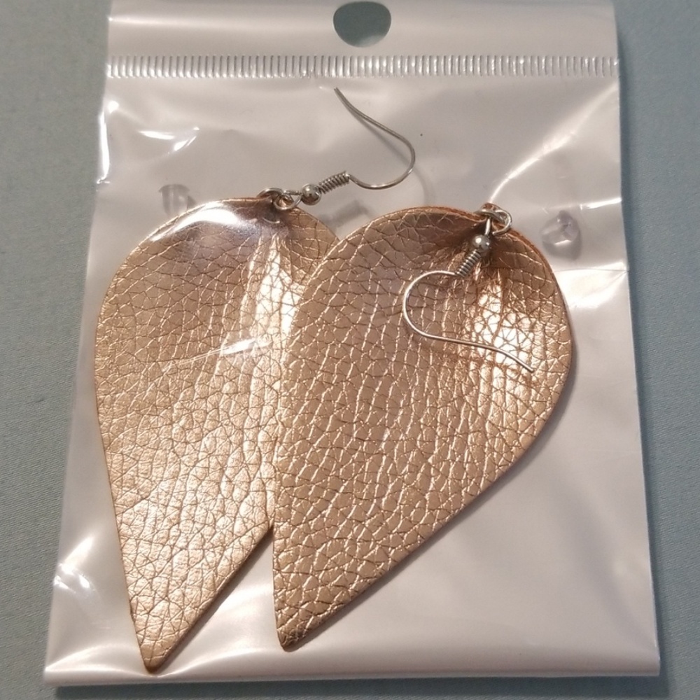 Faux leather earrings
